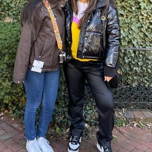 Upcycled Cropped Midweight Puffer Jacket